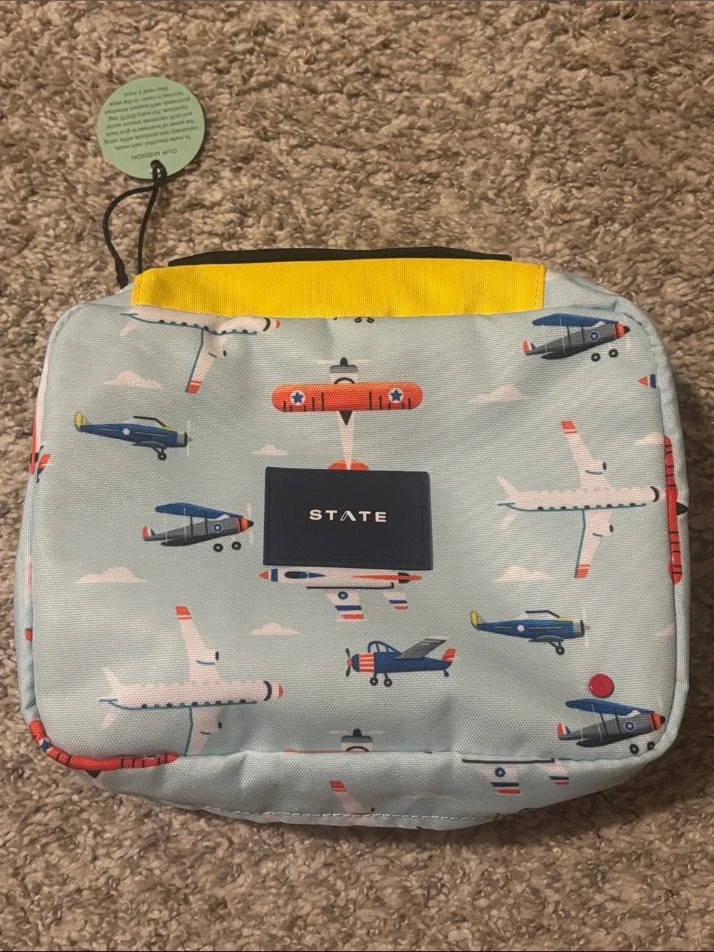 NWT State Bags Bensen Dopp Kit Airplanes